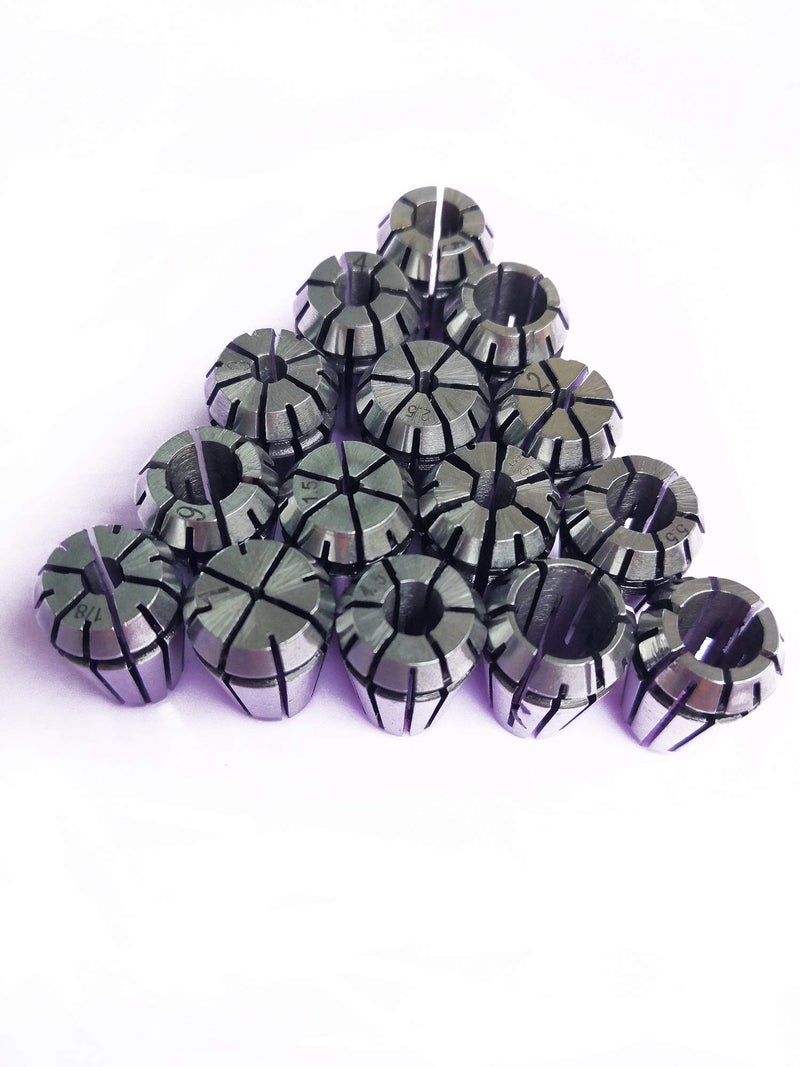 F.L.S 15Pcs ER11 Spring Collet Set For CNC Super Precision Milling tool Gripping Range 1mm,1.5mm,2mm,2.5mm,3mm,3.5mm,4mm,4.5 mm,5 mm,5.5 mm,6 mm,6.5 mm,7mm,1/4",1/8" - Image 1